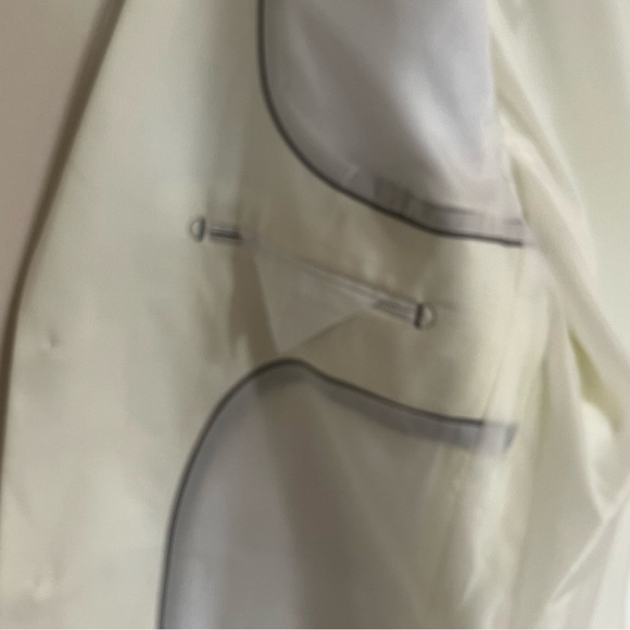 Lucci Collezione Mens Italian White Sz 44R Hand Tailored Blazer Suit Jacket New - Picture 10 of 16